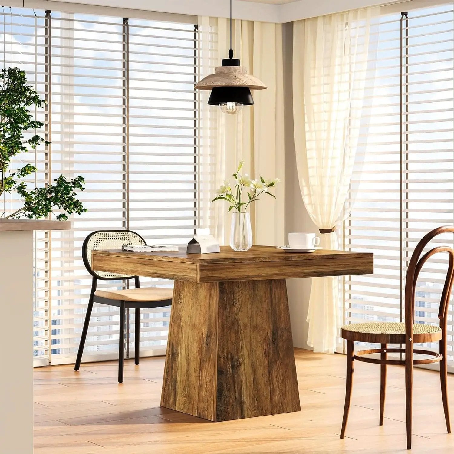Walnut 31 5 Inch Farmhouse Dining Table For Small Spaces from PriceLows™