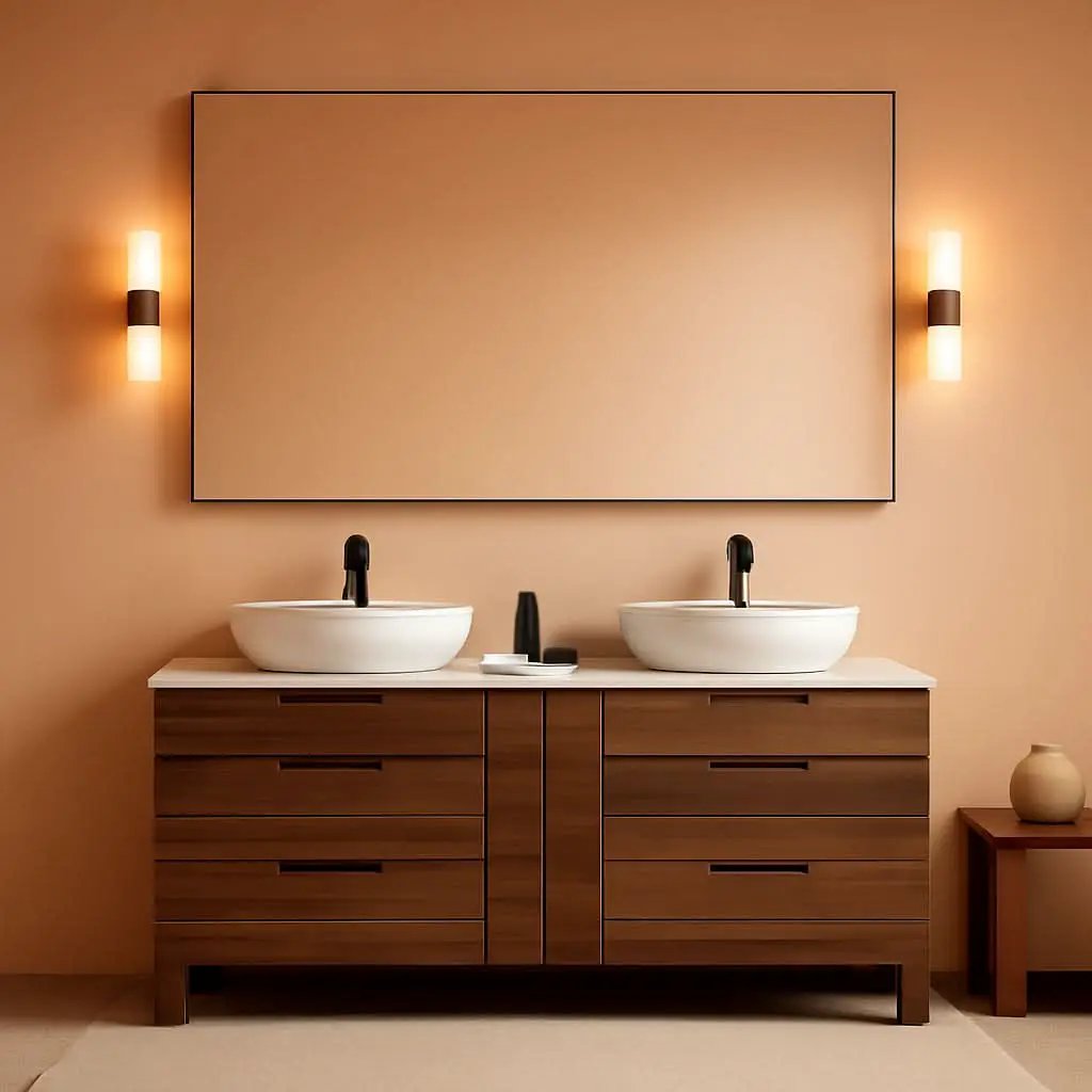 30x60 Inch Black Rectangle Wall Mounted Bathroom Mirror from PriceLows™