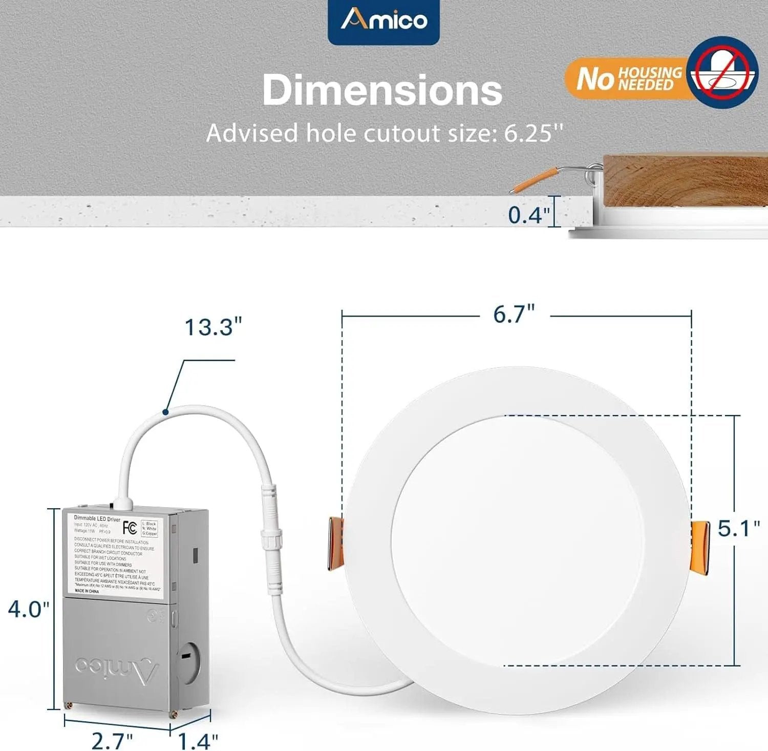 36-Pack Slim 6-Inch LED Recessed Lights With 5 CCT from PriceLows™