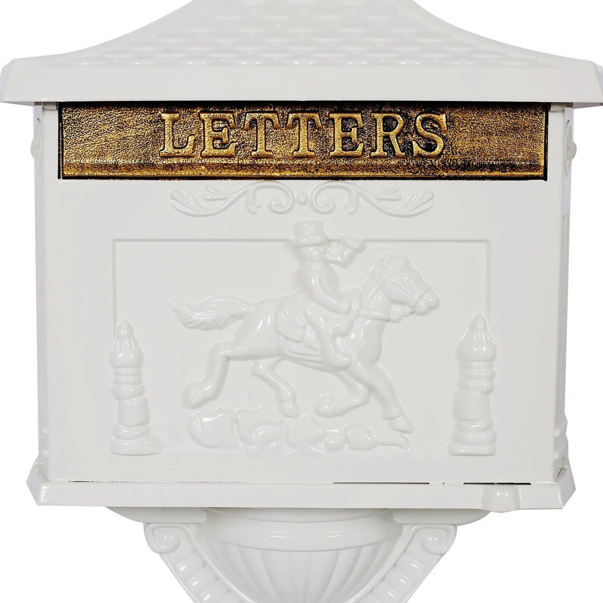 Cast Aluminum Mailbox | 45.5 Inch Height | Spacious Interior | Postal Box Design