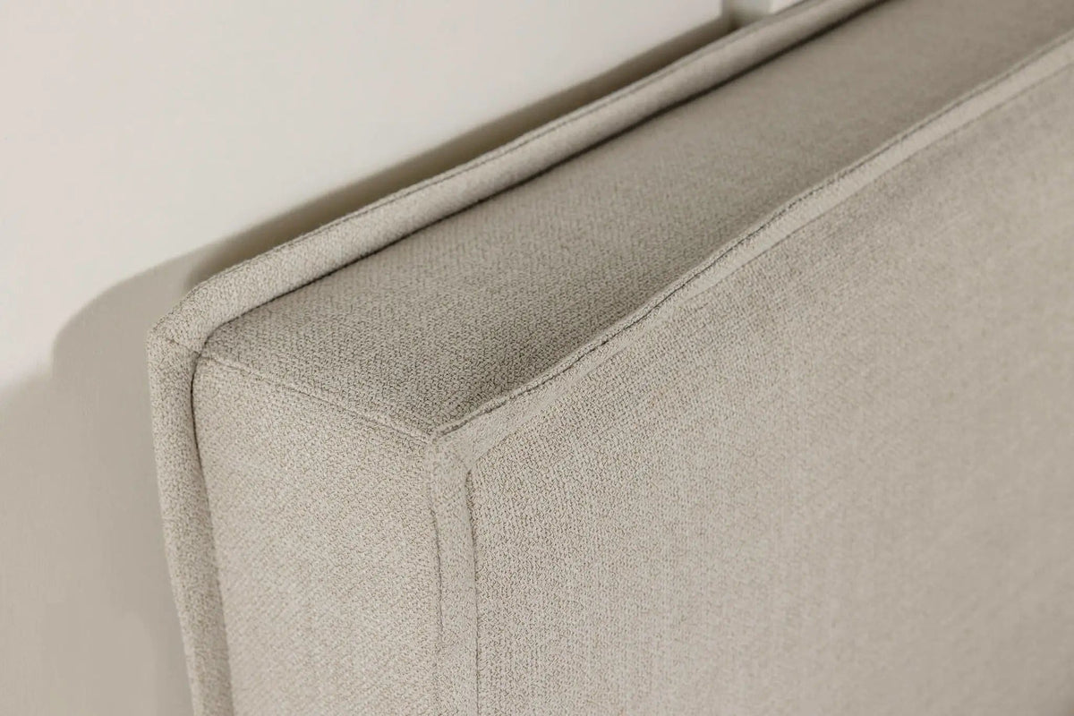 Izzy Upholstered King Panel Headboard Sand | 81 x 5.25 x 46.5 in | Pine Wood & Fabric | Home