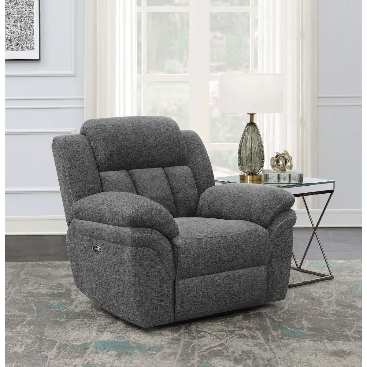 Pannen Glider Recliner Glider Chair | 2 Pieces | Fabric & Metal | Living Room
