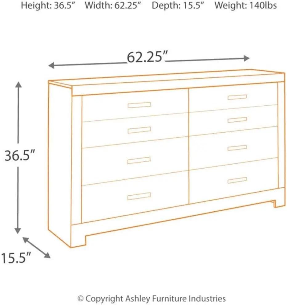 Culverbach Scandinavian Dresser 6 Drawers Weathered Gray from PriceLows™