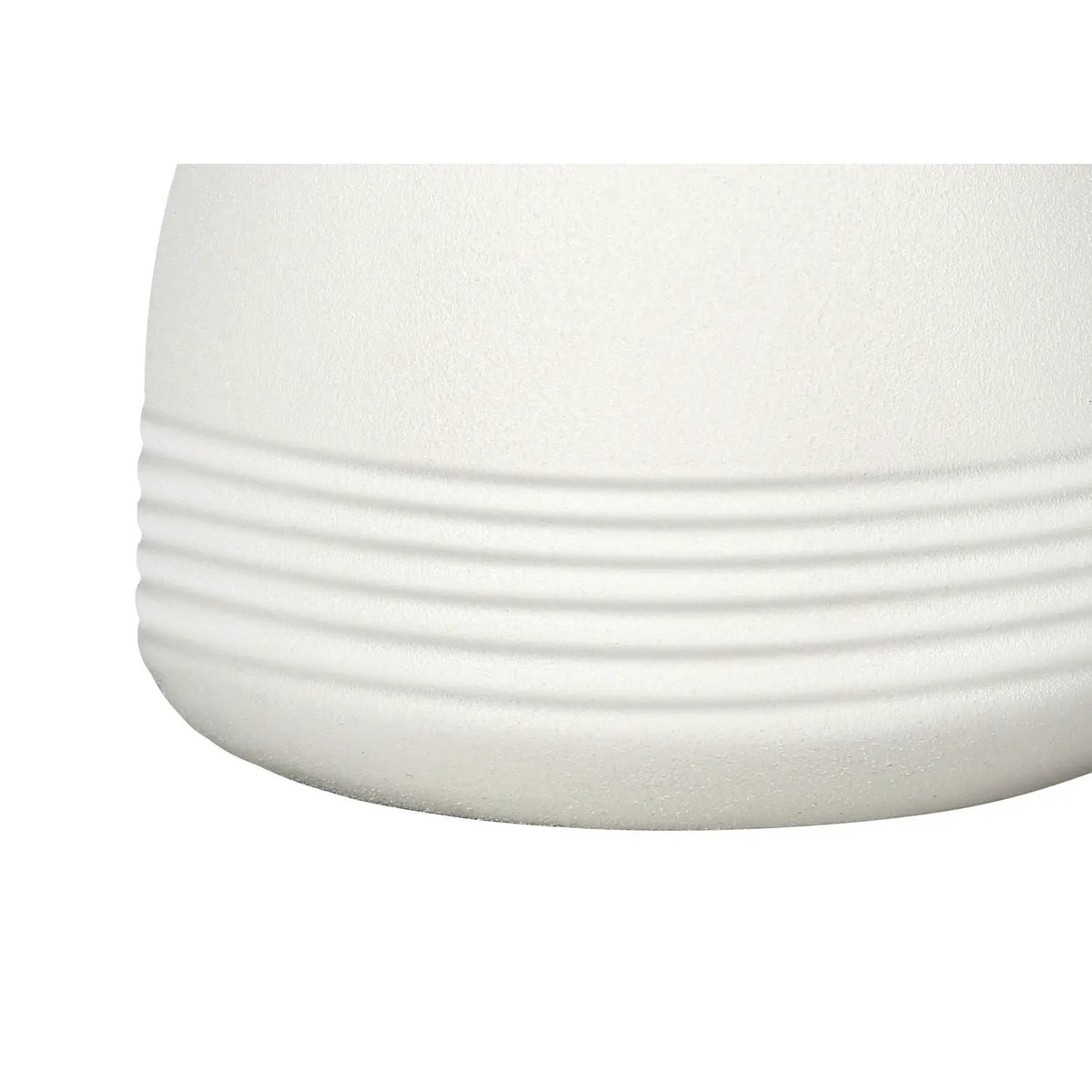 Cream Ceramic Table Lamp | Beehive Base | 16.5 Inch Height | Ivory Fabric Drum Shade
