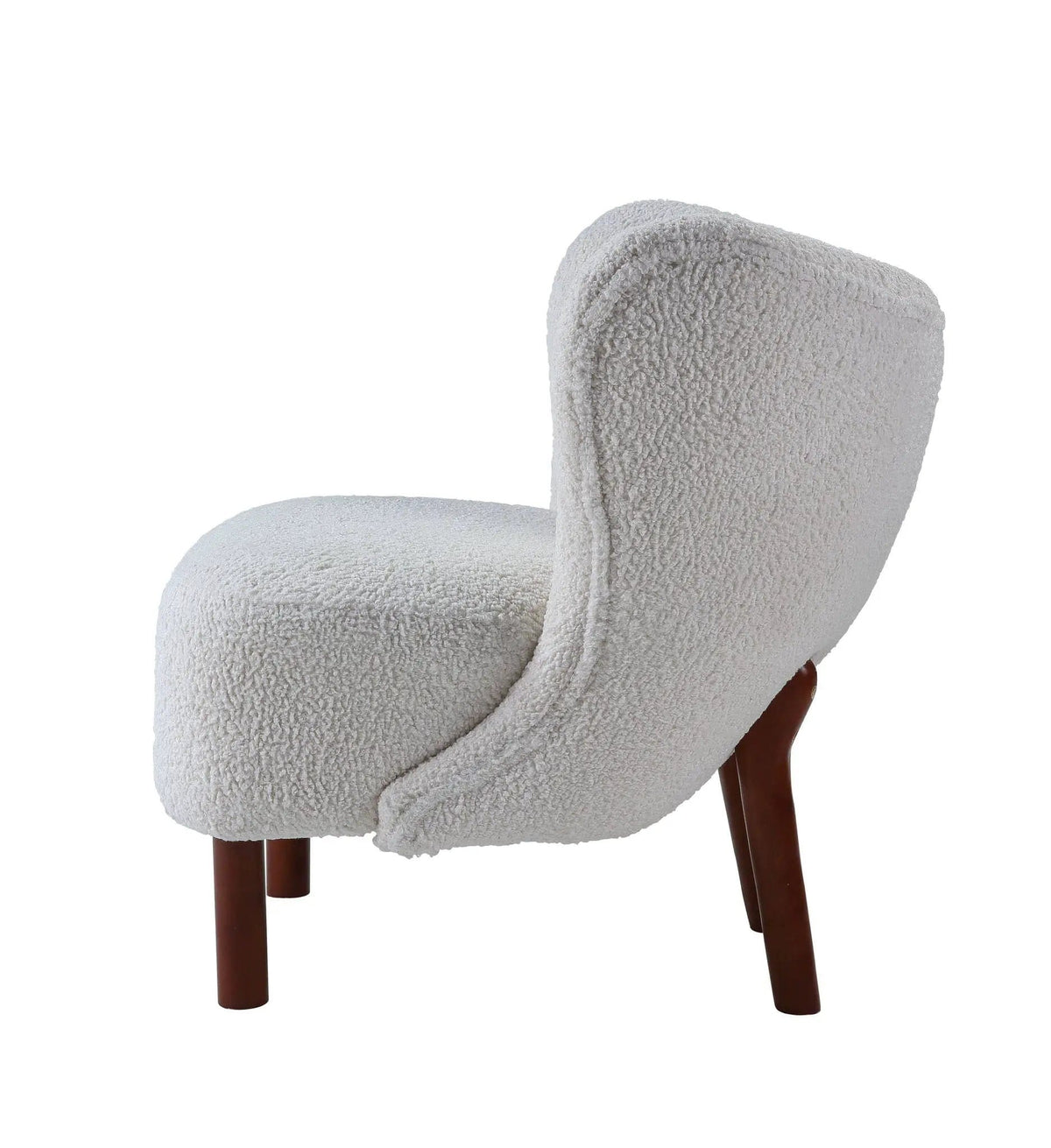 Zusud Teddy Sherpa Accent Chair | 34 x 31 x 34 in | Living Room Furniture | White