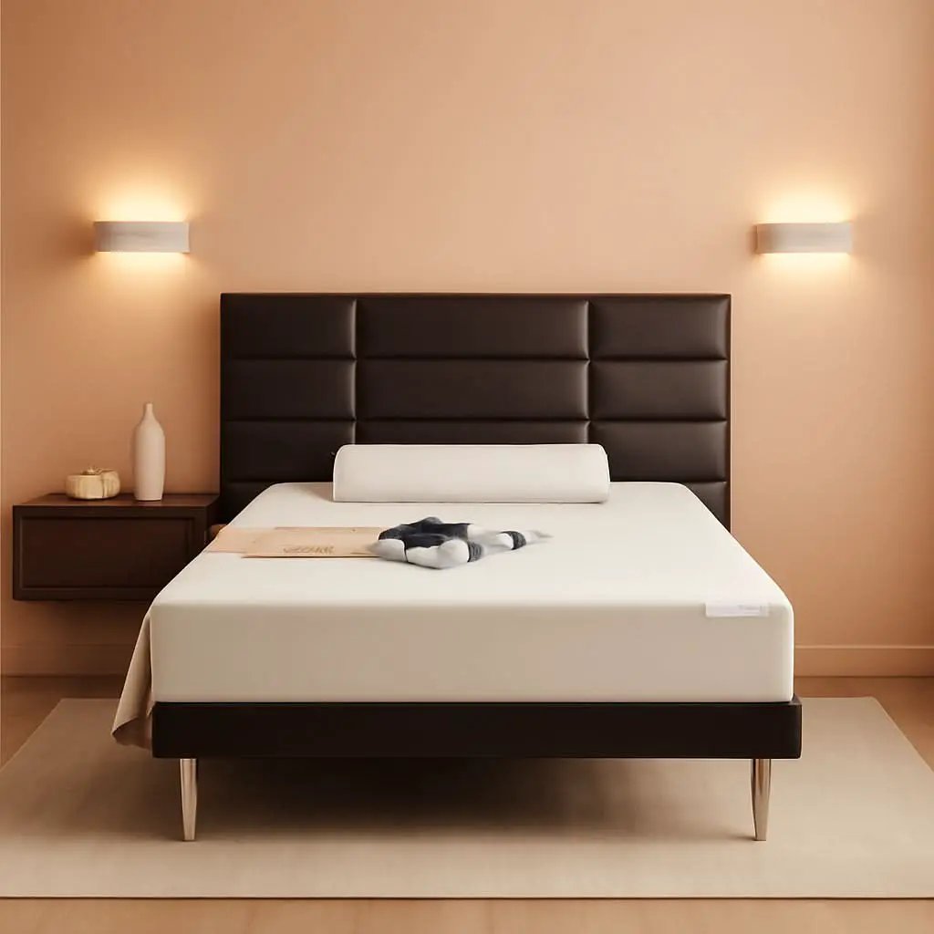 Memory Foam Mattress Full Size White Grey Hypoallergenic from PriceLows™