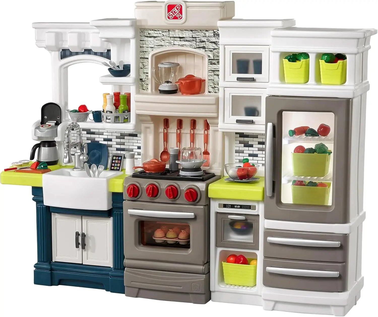 Durable Plastic Kids Kitchen Playset Bright Lights from PriceLows™