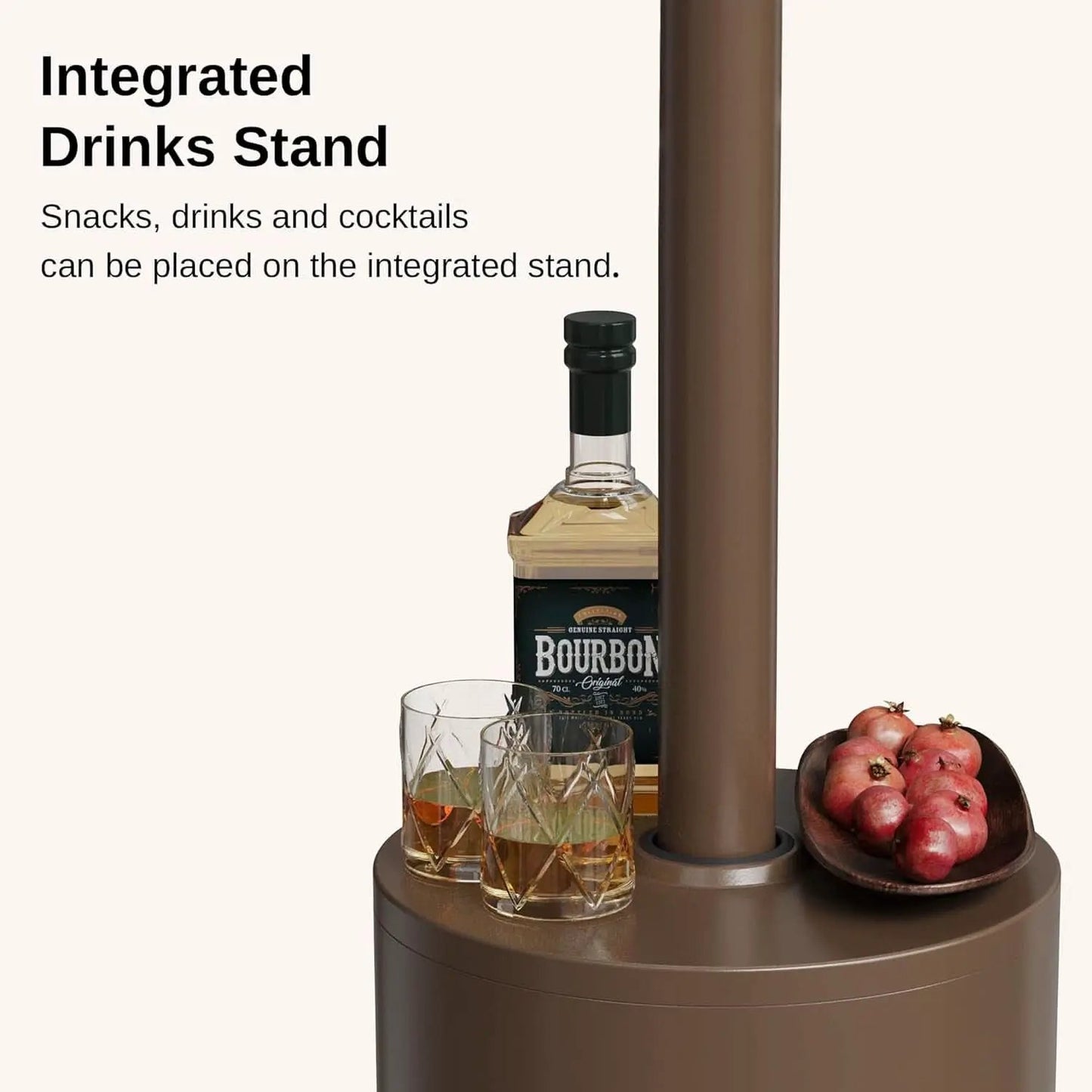 Bronze 48000 BTU Patio Heater With Round Table And Wheels from PriceLows™