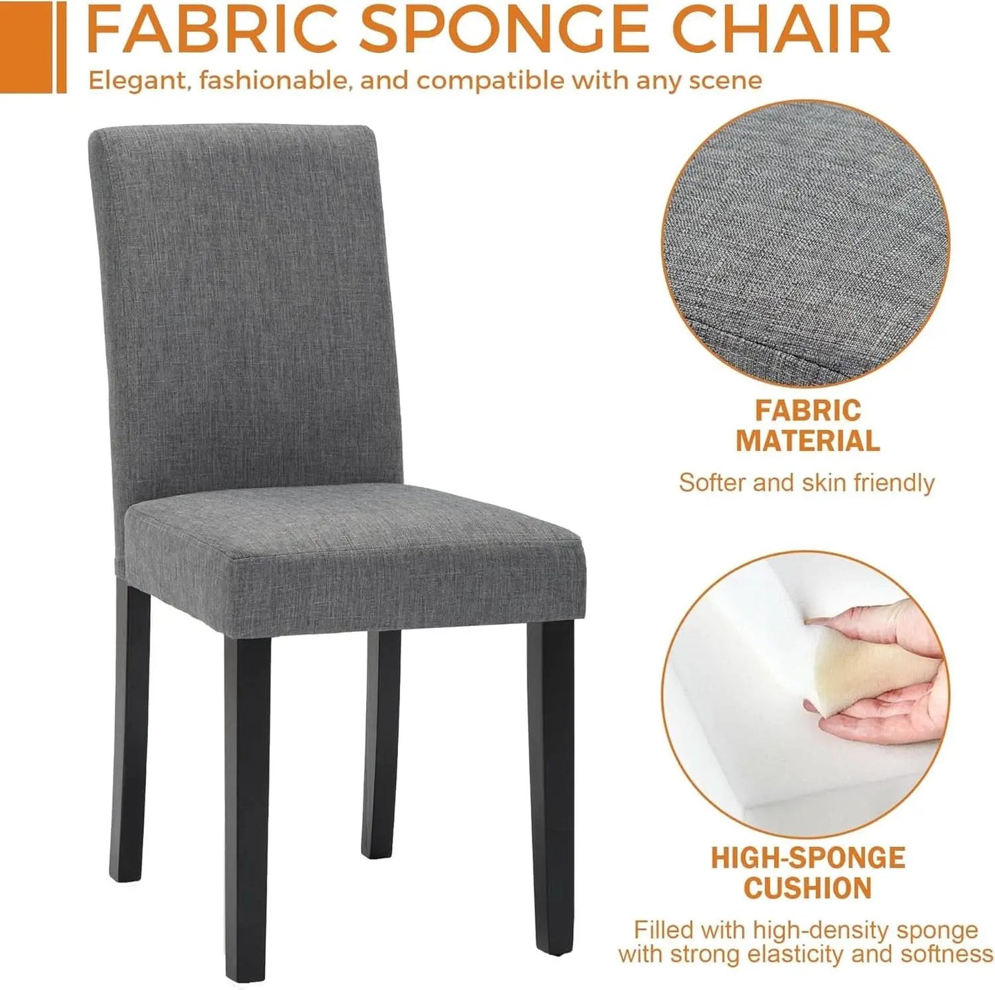 Set of 6 Mid Century Modern Upholstered Dining Chairs from PriceLows™