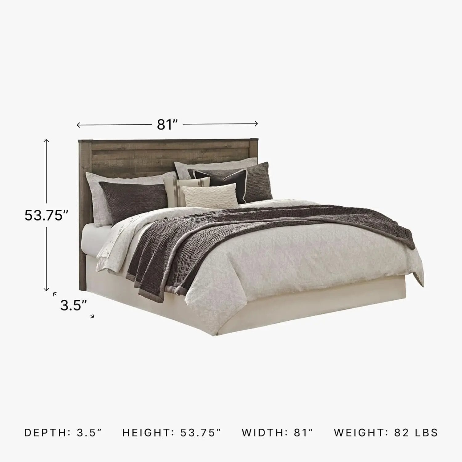Rustic King Headboard with Charming Plank Details from PriceLows™