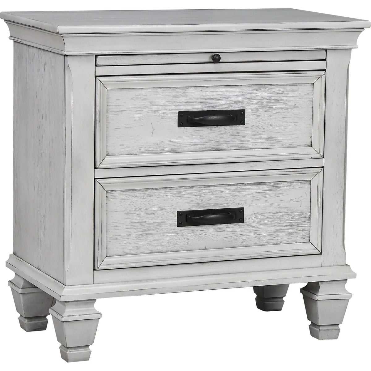Franco 2-drawer Nightstand Distressed | 28 x 15.5 x 28 in | 2-Drawer | White