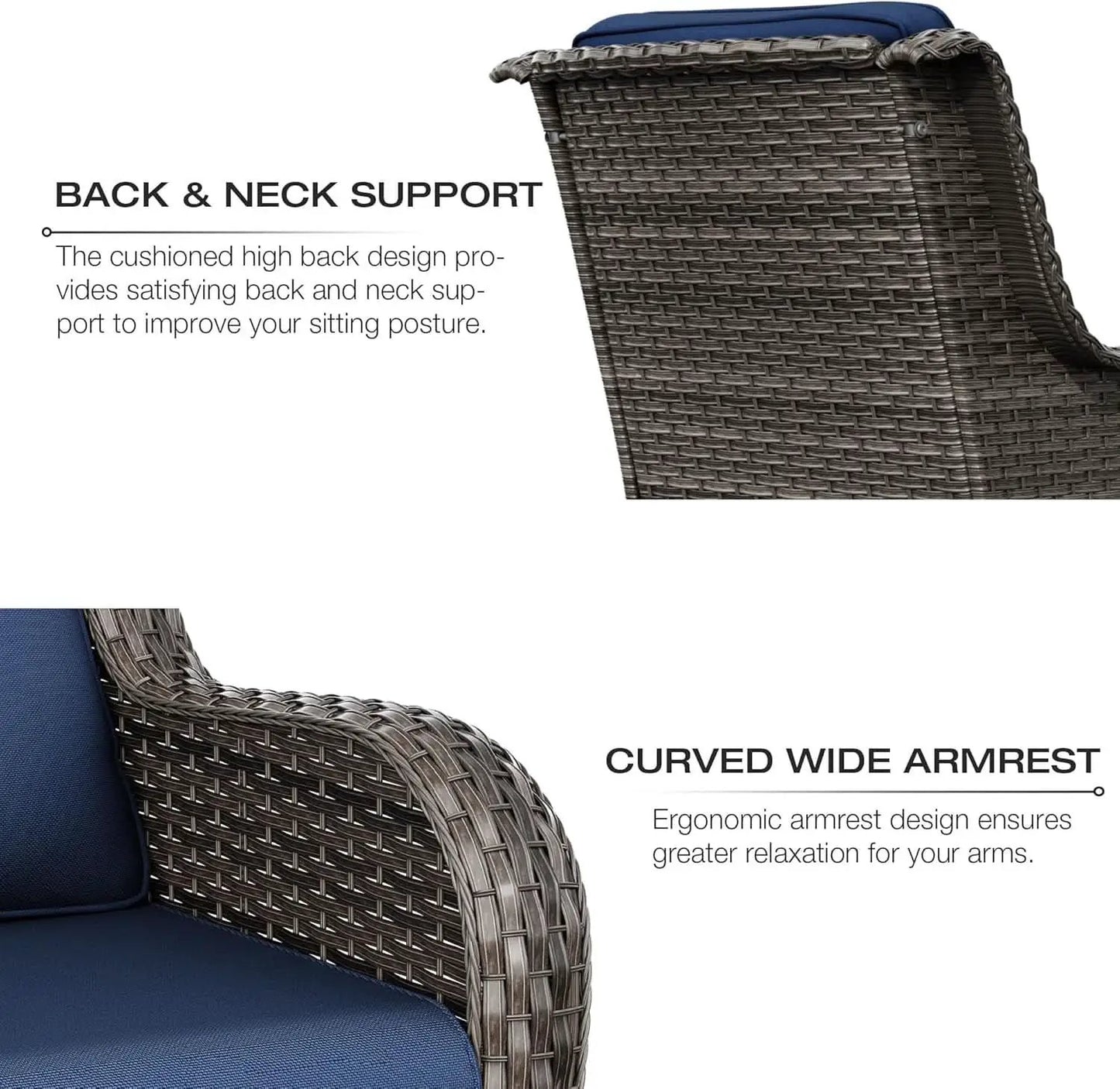 Comfortable Outdoor Wicker Chair Set with Cushions from PriceLows™