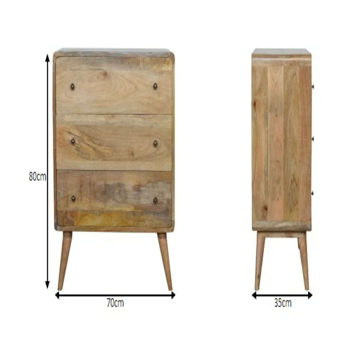 Curved Chest | 2 Pieces | Mango Wood | Living Room