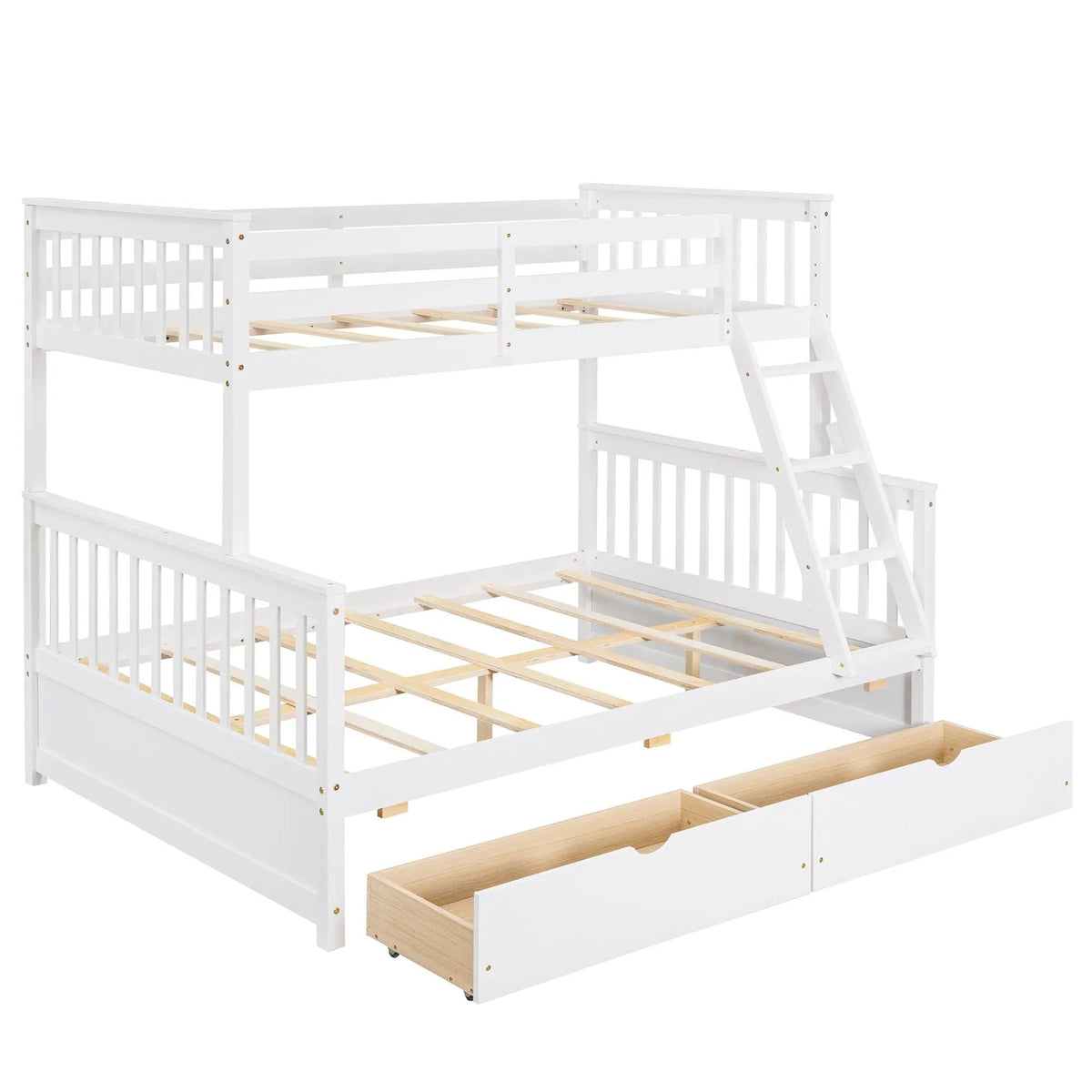 Bunk Bed With Ladders | 2 Storage Drawers | Space-Saving Design | Sleepover Ready