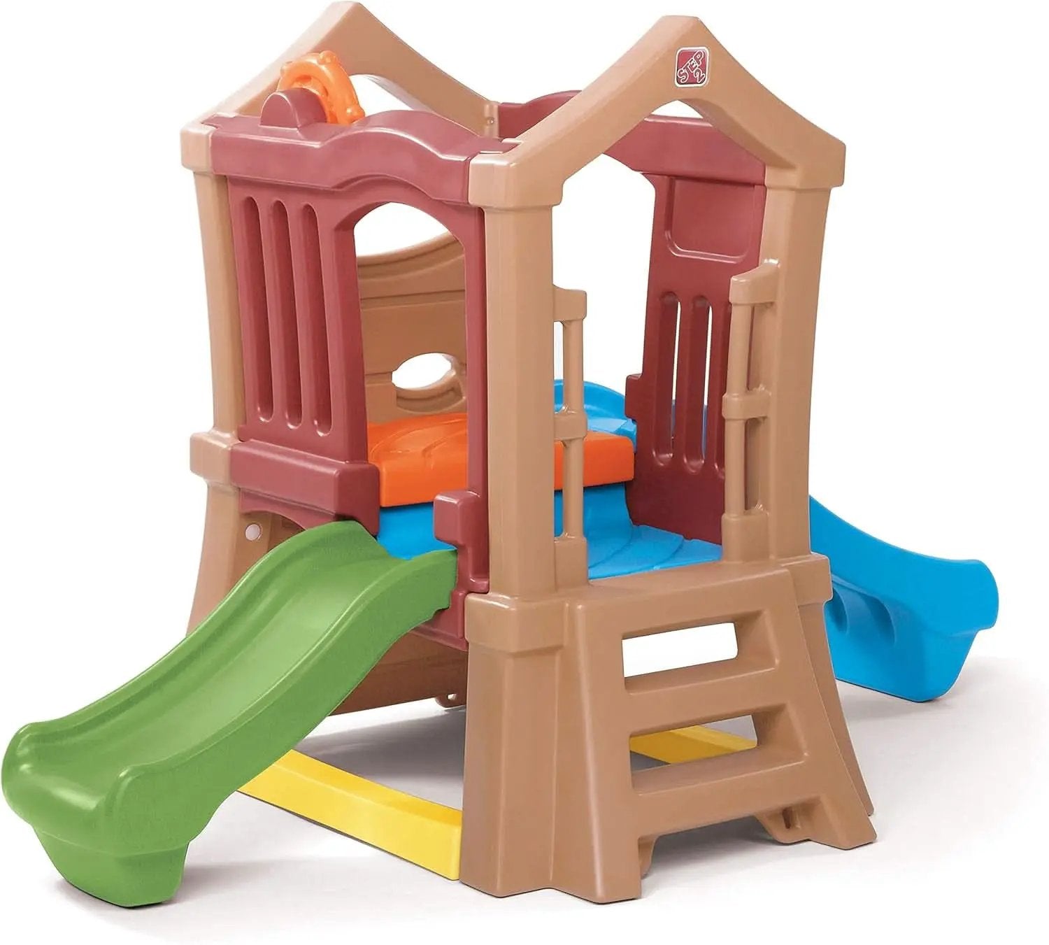 Play Up Double Slide Climber Outdoor Playset For Toddlers Ages 2 To 6 2 Slides from PriceLows™