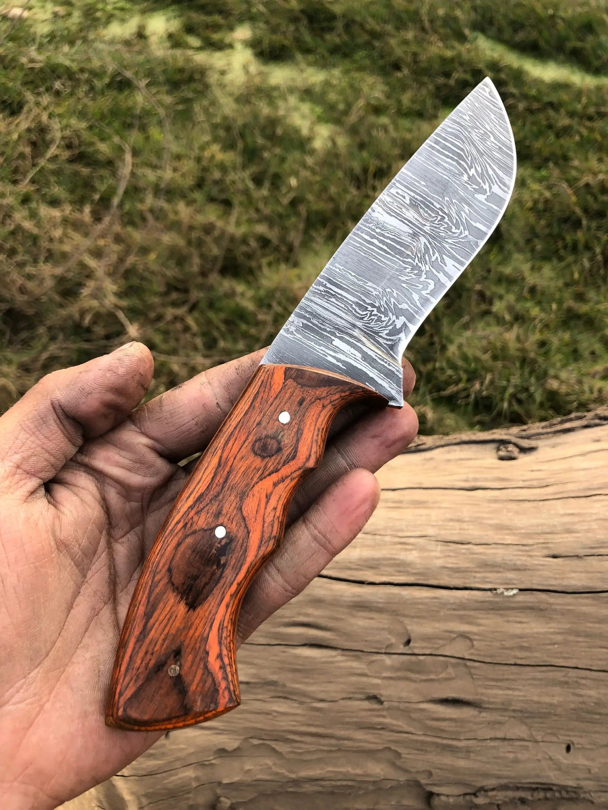 Custom handmade Damascus steel hunting knife (Style 37) | Damascus Steel | Hunting & Survival Knife | Home