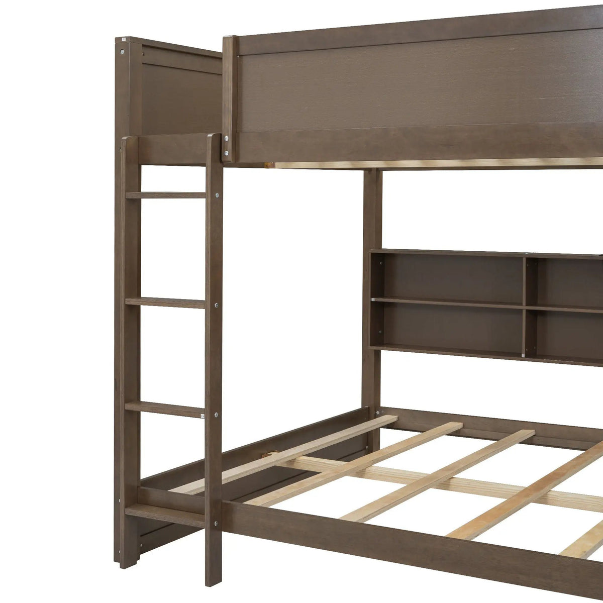 Bunk Bed | Solid Pine Wood | Six Side Cabinets | Dual Usb Ports