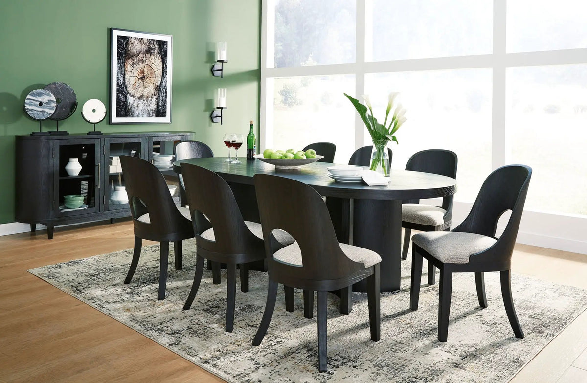Rowanbeck Dining Room Set | 5-Piece | Contemporary Lifestyle Design | Hardwood Solids And Ash Veneer
