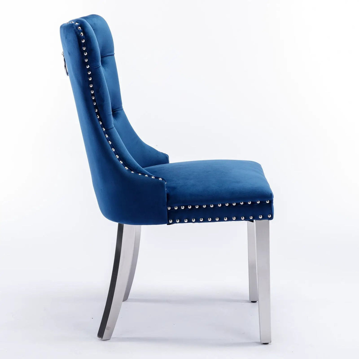 Dining Chair | Tufted Upholstery | Stainless Steel Legs | Set Of 2