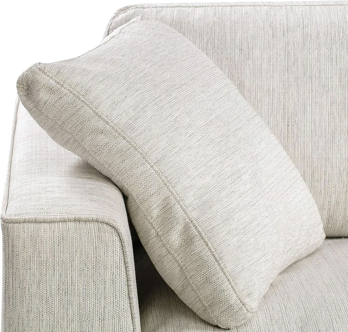Capri Fabric Sofa Bright Ash Down Pillows Modern Living from PriceLows™