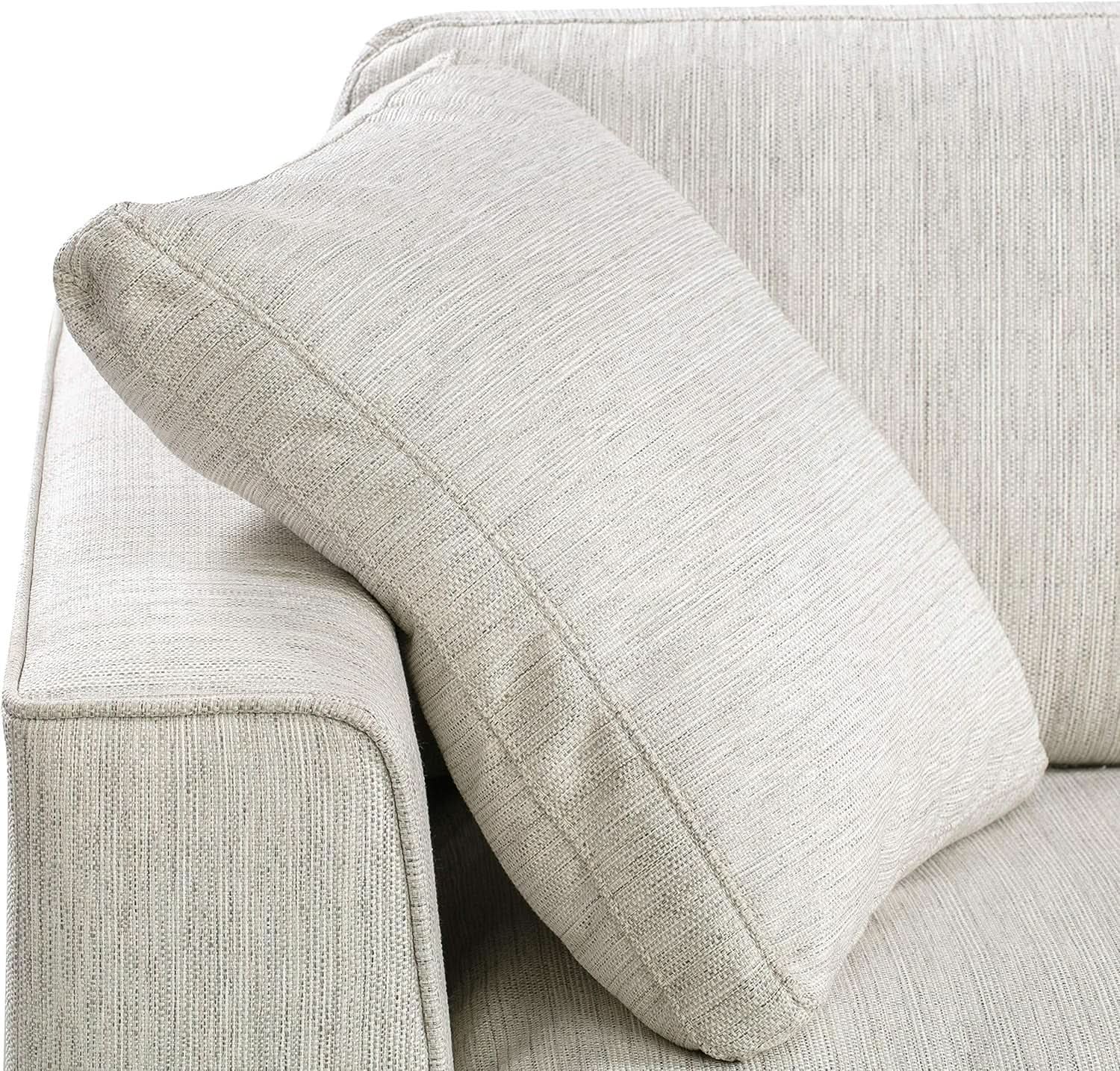 Capri Fabric Sofa Bright Ash Down Pillows Modern Living from PriceLows™