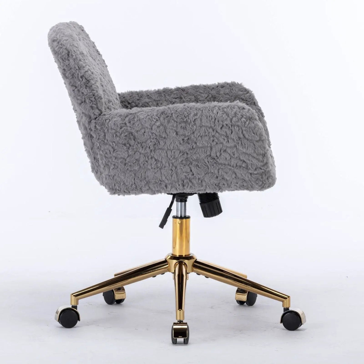 Office Chair | Adjustable Height | Reclining Faux Fur Seat | Large