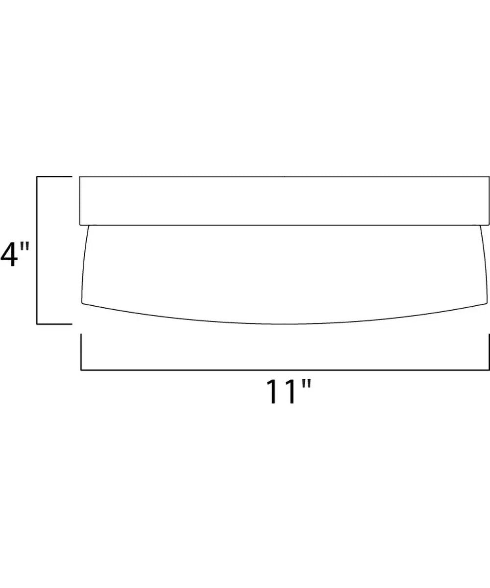 LED Flush Mount Fixture | 11 Inch Width | 1 Light | Satin Silver Finish