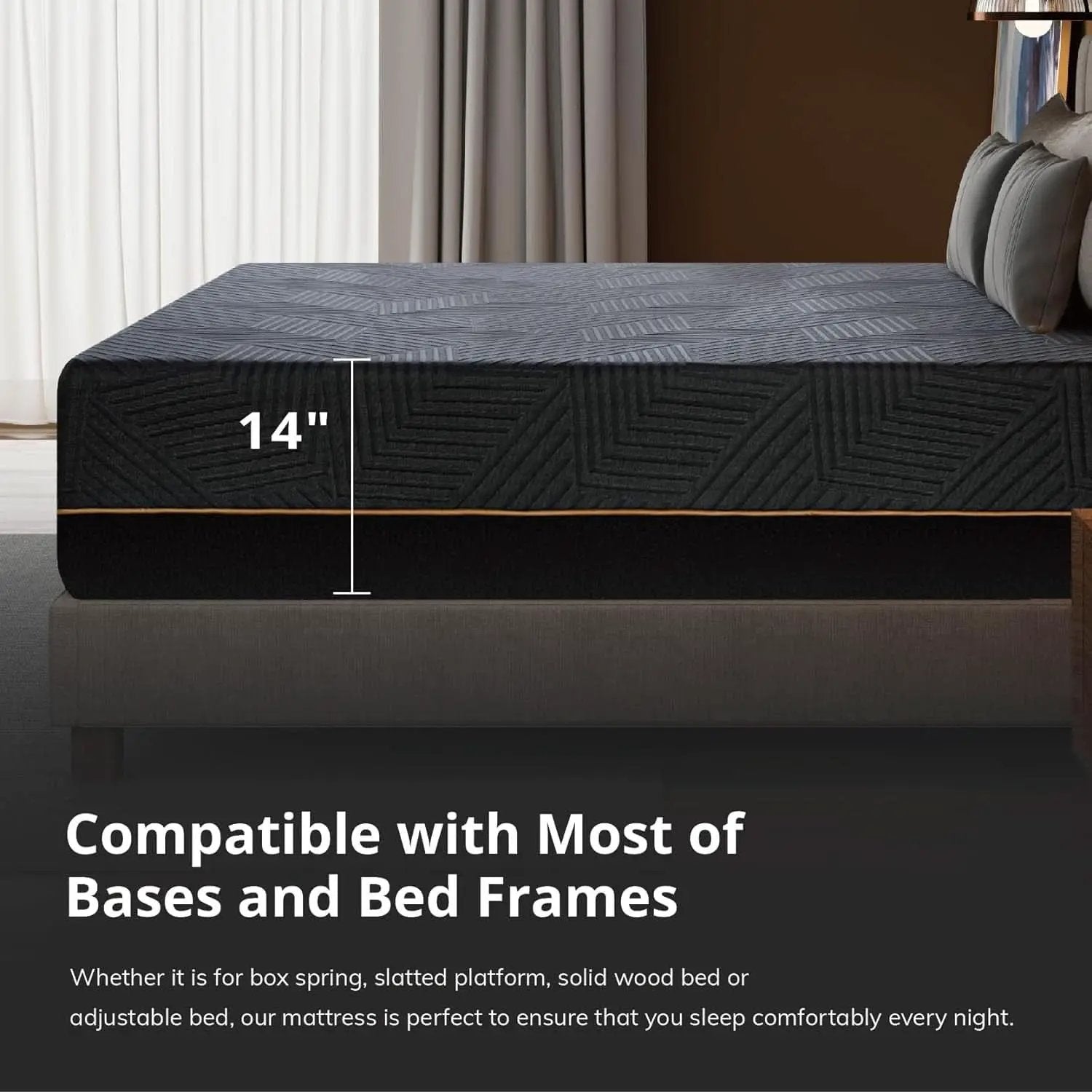 60X80X14 Memory Foam Mattress Featuring Copper Gel from PriceLows™