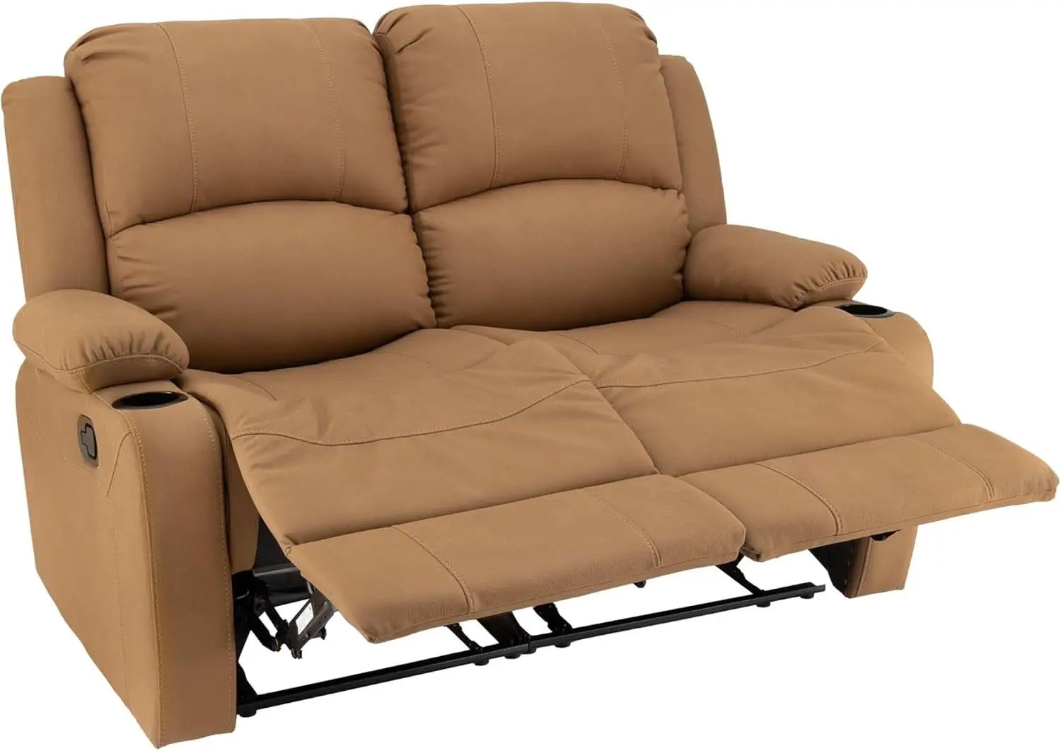 58 Inch Wall Hugger RV Theater Recliner Sofa Sand Double from PriceLows™