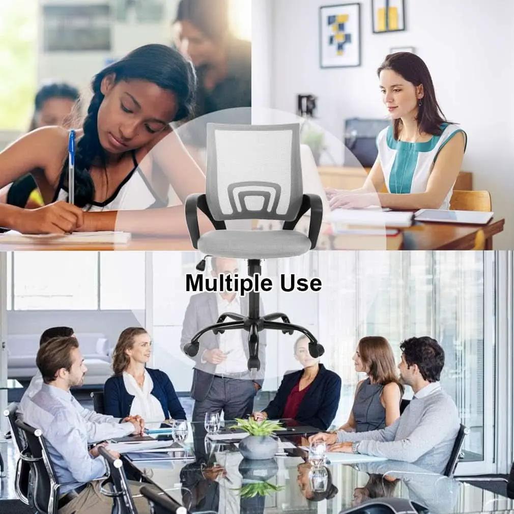 Ergonomic Mesh Office Chair With Lumbar Support Grey from PriceLows™