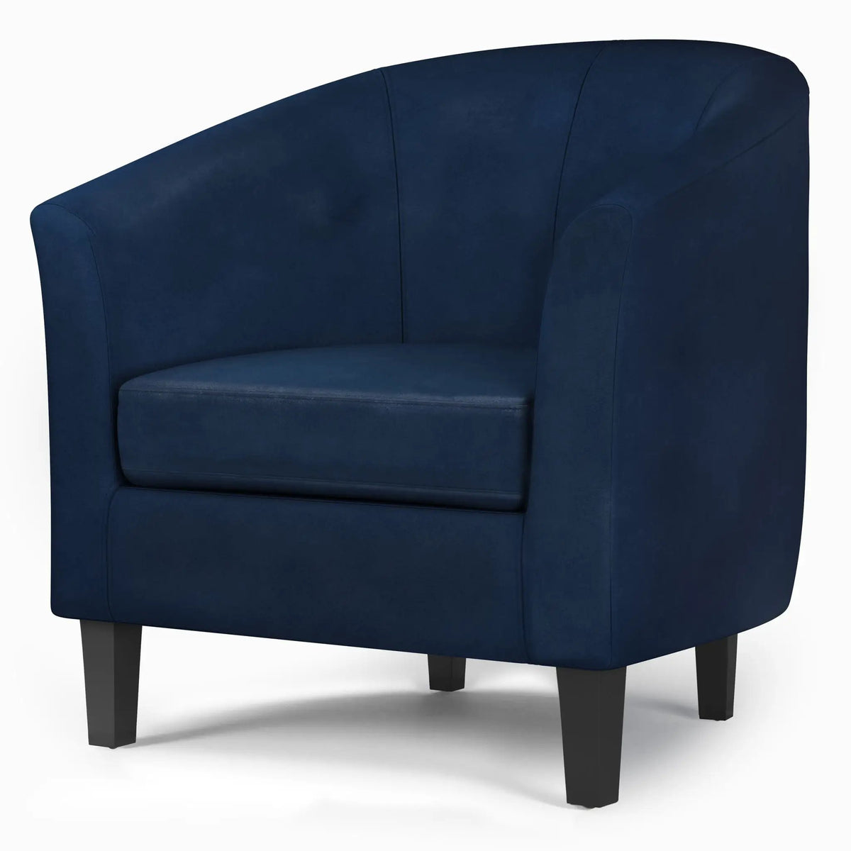 Austin Transitional Tub Chair | Curved Back | Top Stitching Detail | Kiln-Dried Wood Frame