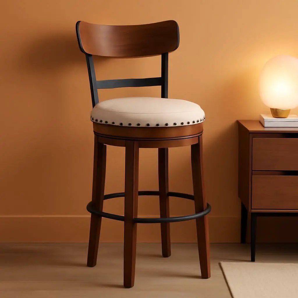 Valebeck 30 Inch Farmhouse Pub Height Bar Stool Brown from PriceLows™