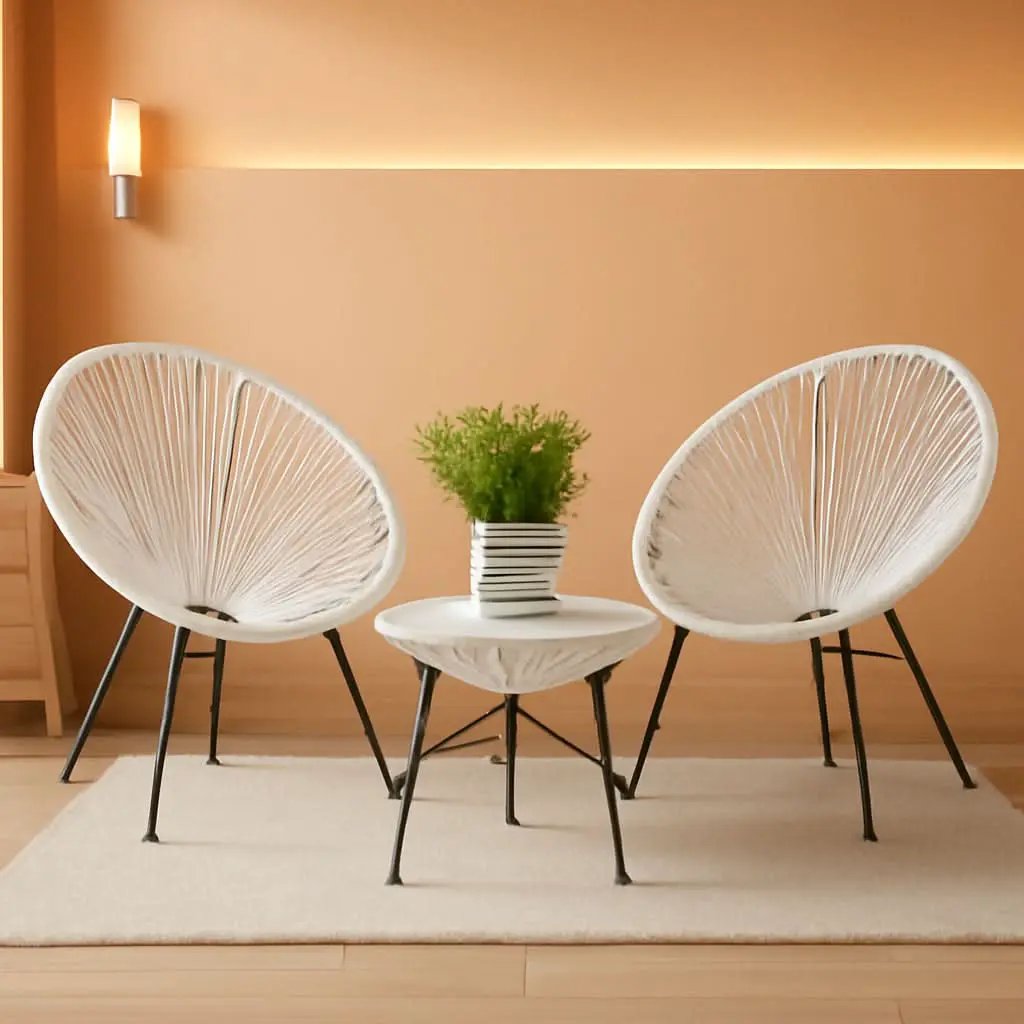Acapulco White All-Weather Outdoor 3-Piece Patio Set from PriceLows™