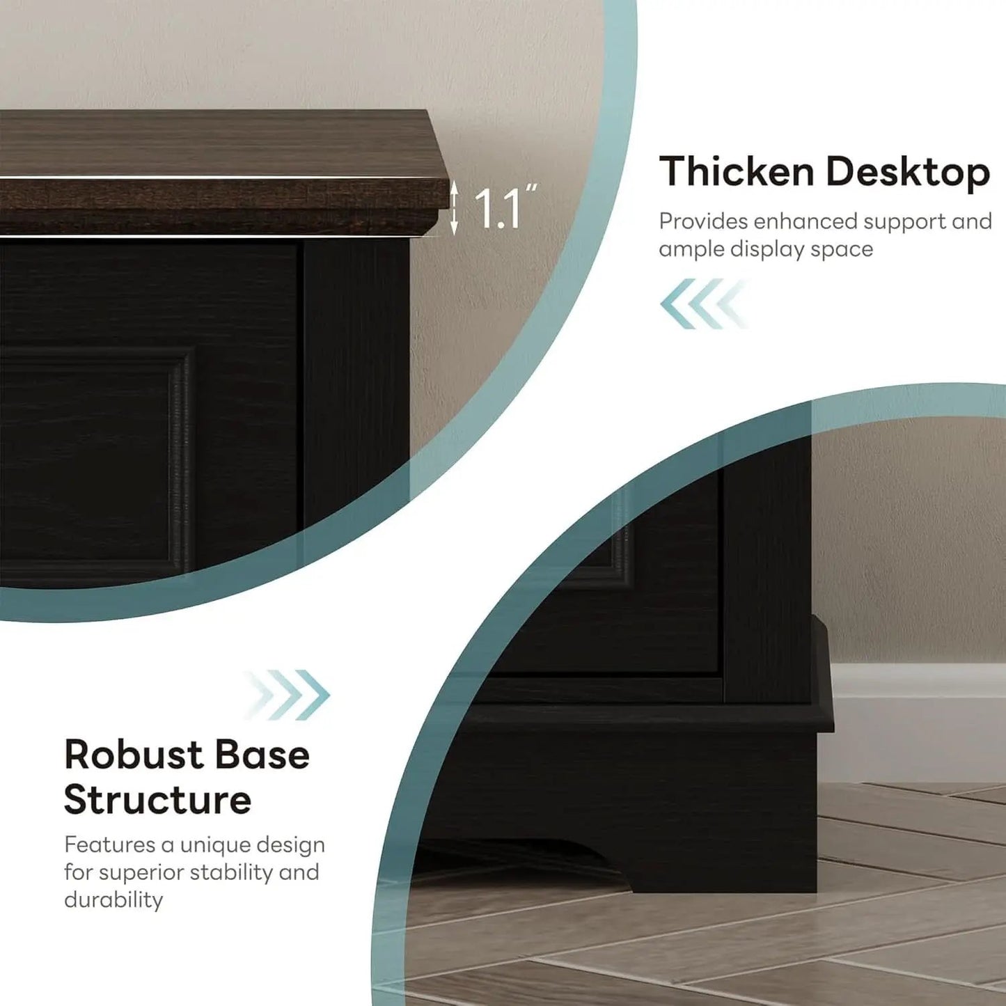 Black FortySevenPointTwoInch Wide Six Drawer Dresser from PriceLows™
