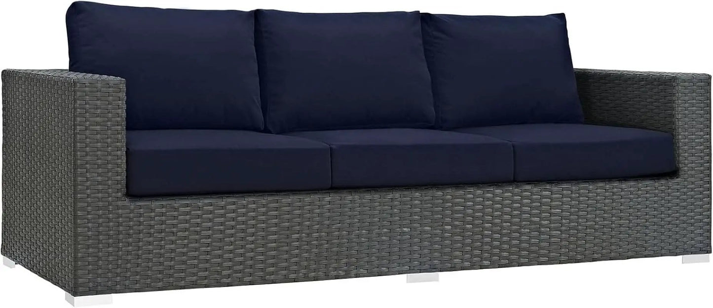 Weather-Resistant Wicker Rattan Outdoor Patio Sofa Set from PriceLows™