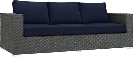 Weather-Resistant Wicker Rattan Outdoor Patio Sofa Set from PriceLows™