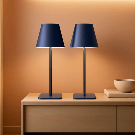 2 Pack Cordless Rechargeable LED Desk Lamp With 3 Color Stepless Dimming Blue For Home Office And Outdoor Settings from PriceLows™