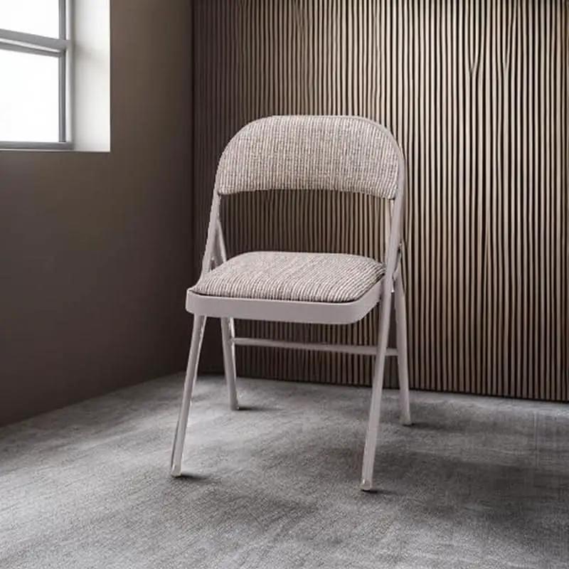 Padded Folding Chairs 4 Pack Fabric Chicory Lace Set from PriceLows™