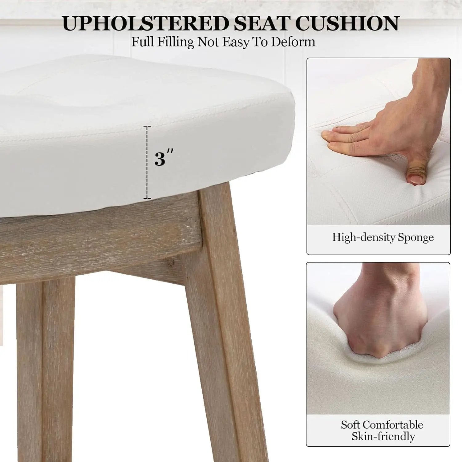 Comfortable Saddle Seat Bar Stools Set of Six from PriceLows™
