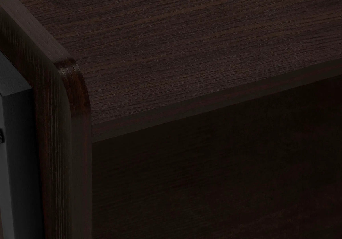 2-Tier Accent Side Table | Rectangular Top | Storage Cubby | Contemporary Design