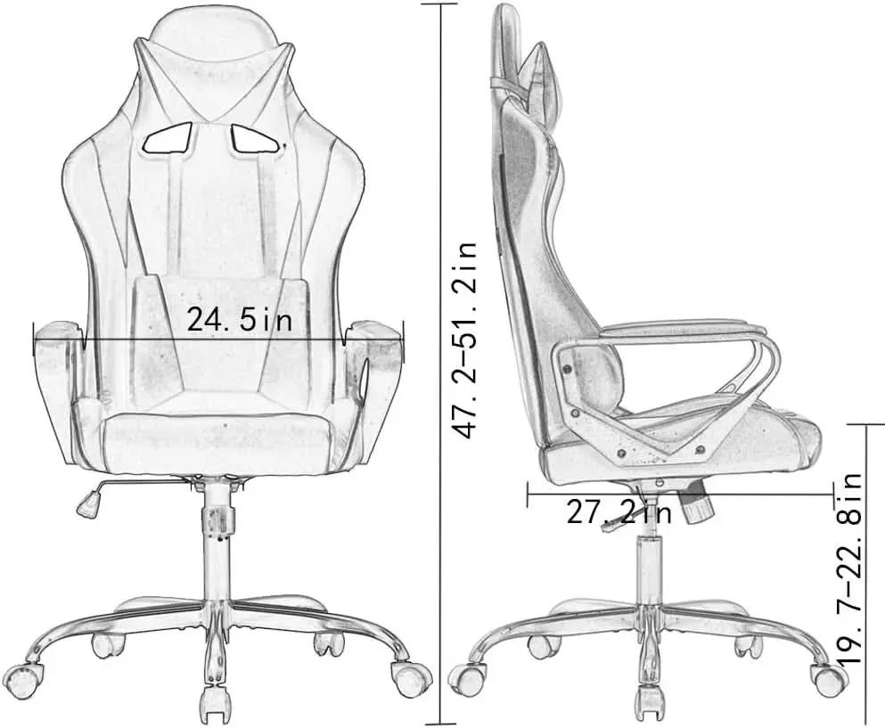 Gaming Chair With Ergonomic Adjustable Lumbar Support from PriceLows™