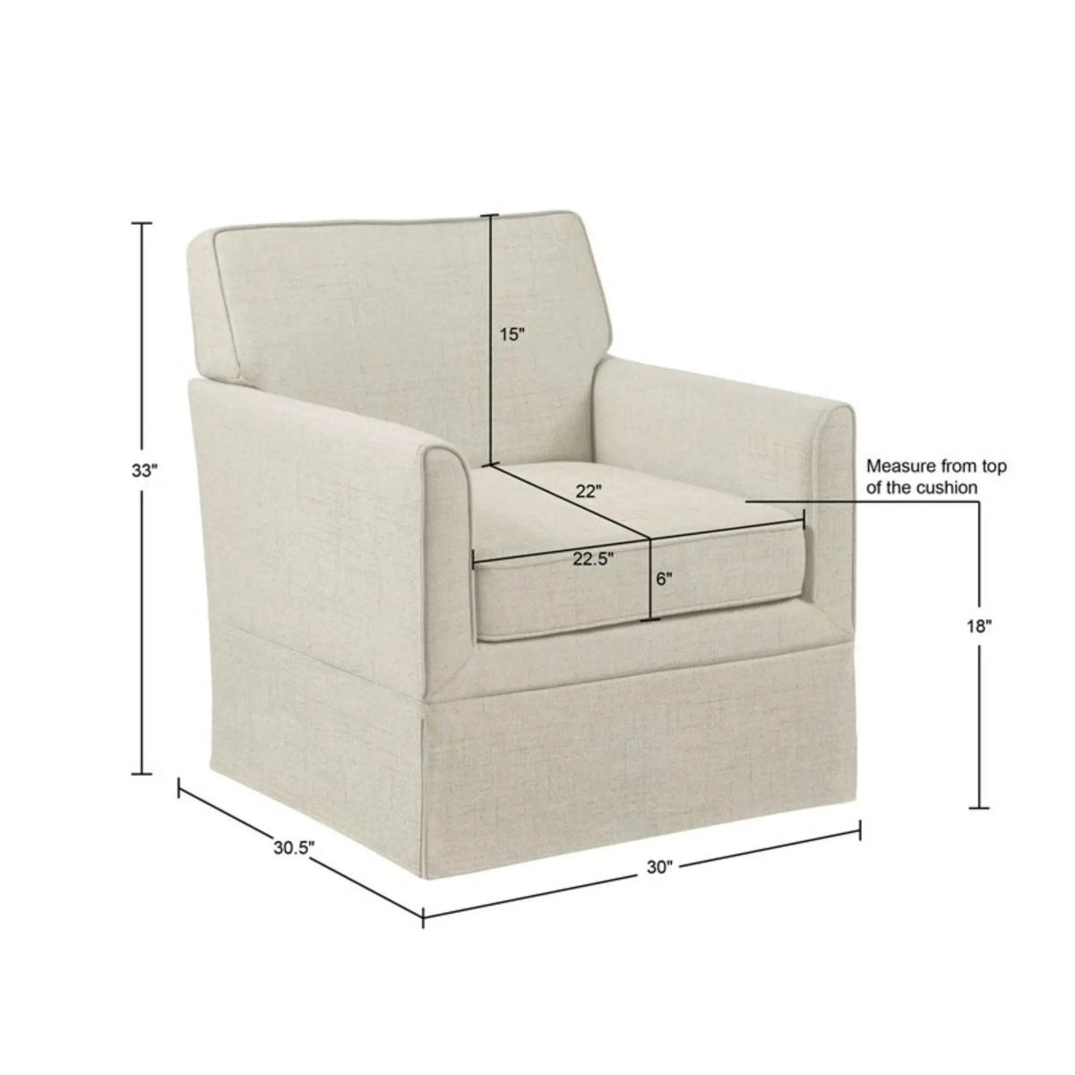Timeless Accent Armchair | Classic Track Arm Silhouette | Skirted Base | Slipcover Design