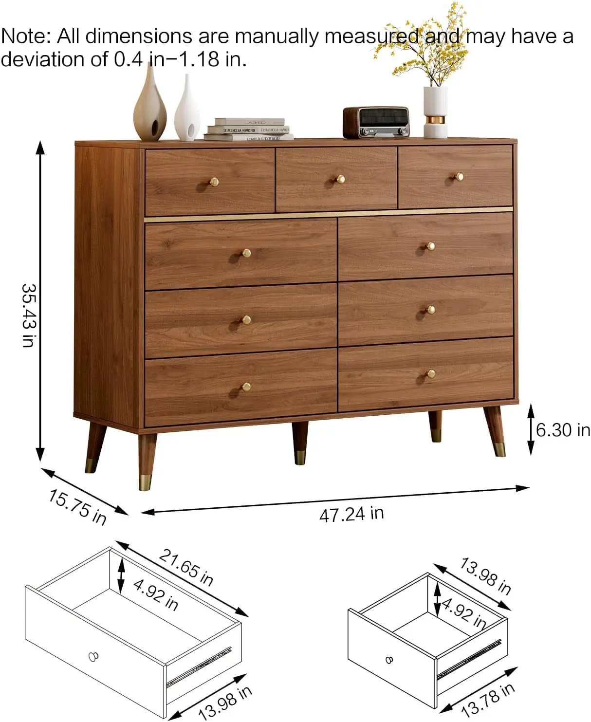 Dark Espresso Storage Cabinet Dresser With Anti Tip from PriceLows™