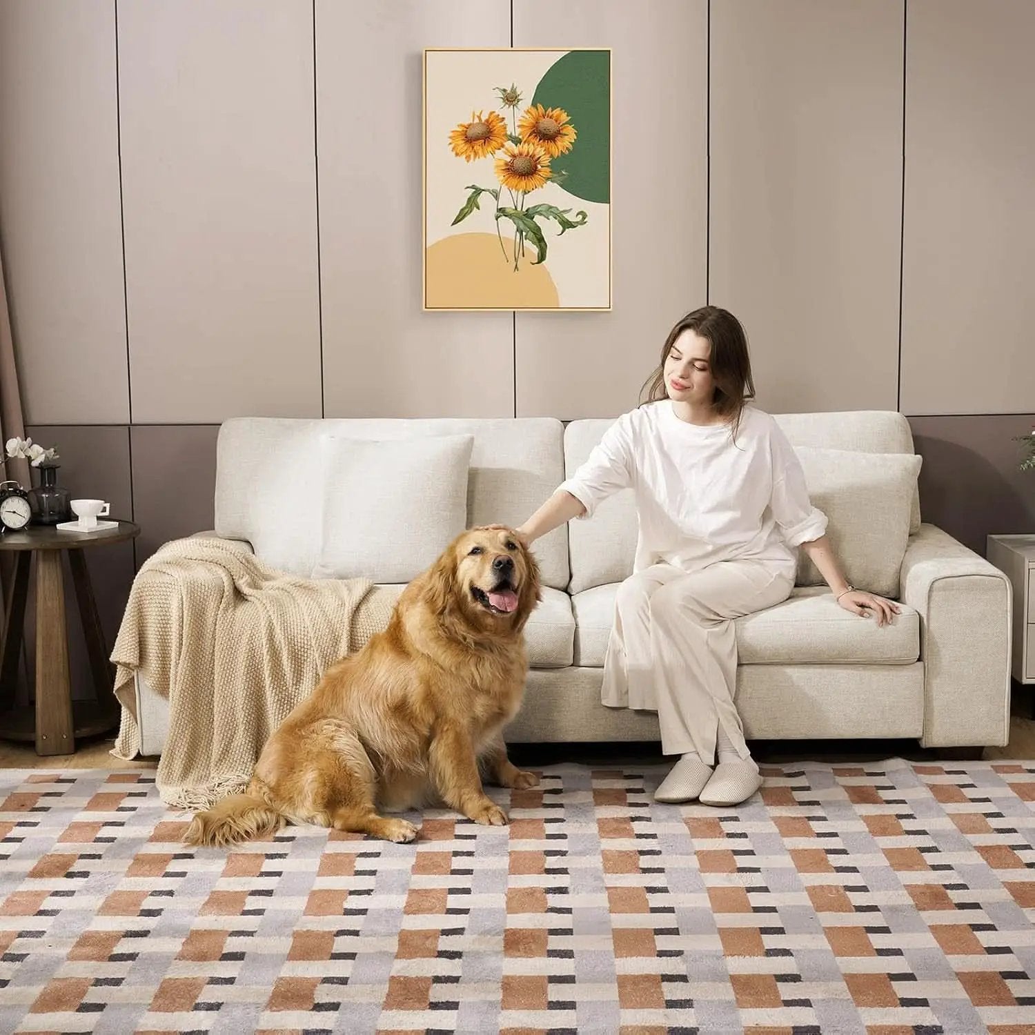 Modern Beige Recliner Sofa For Living Room Furniture from PriceLows™