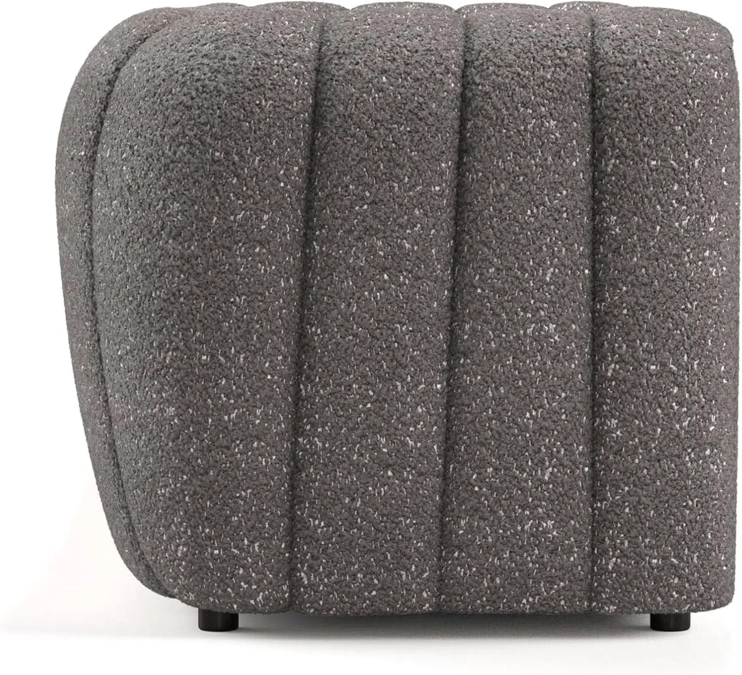 Charcoal Gray Vertical Channel Tufted 3 Piece Sofa Set from PriceLows™