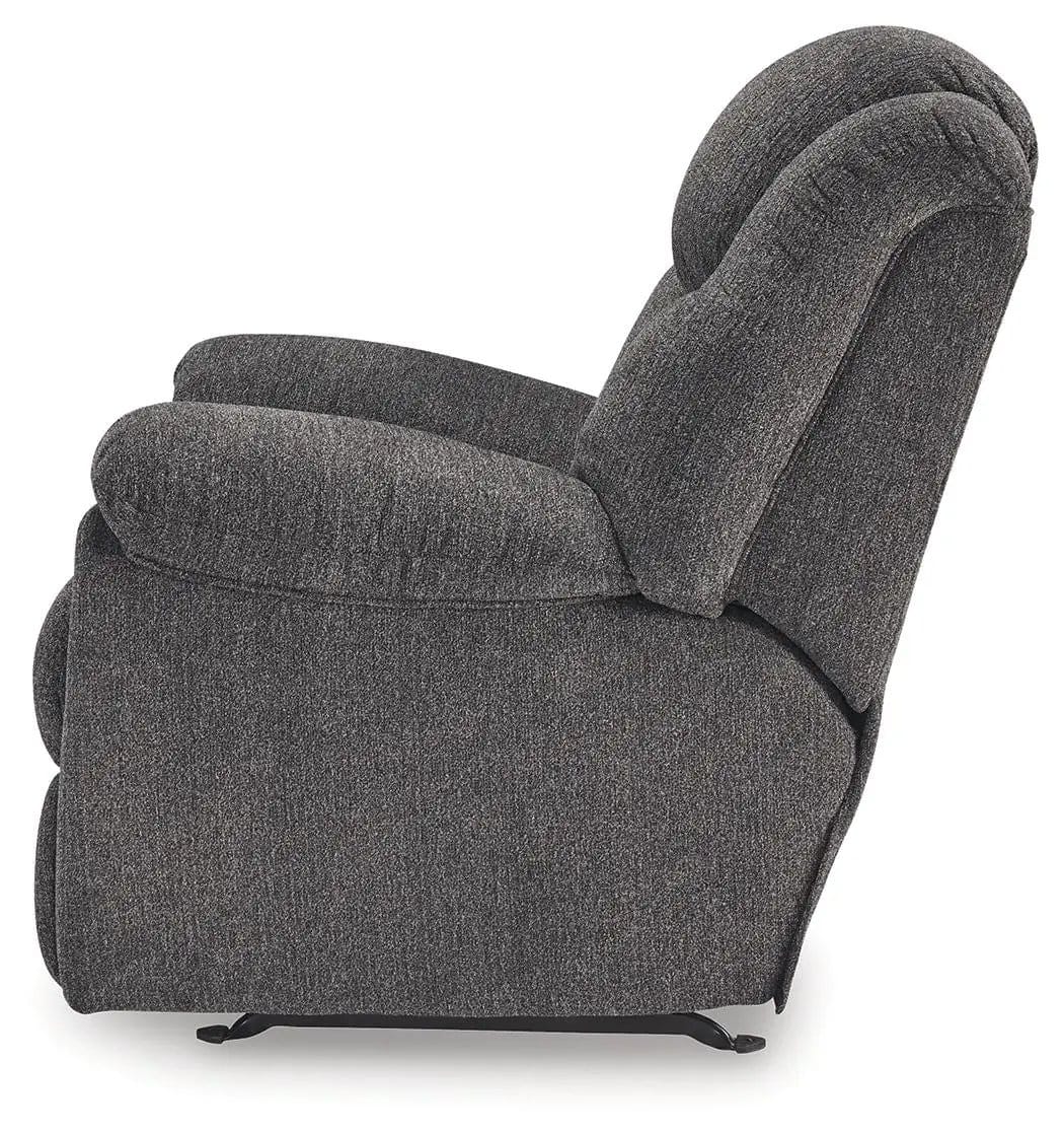 Foreside Rocker Recliner Rocker Chair | 41 x 43 x 44 in | Fabric & Metal | Charcoal