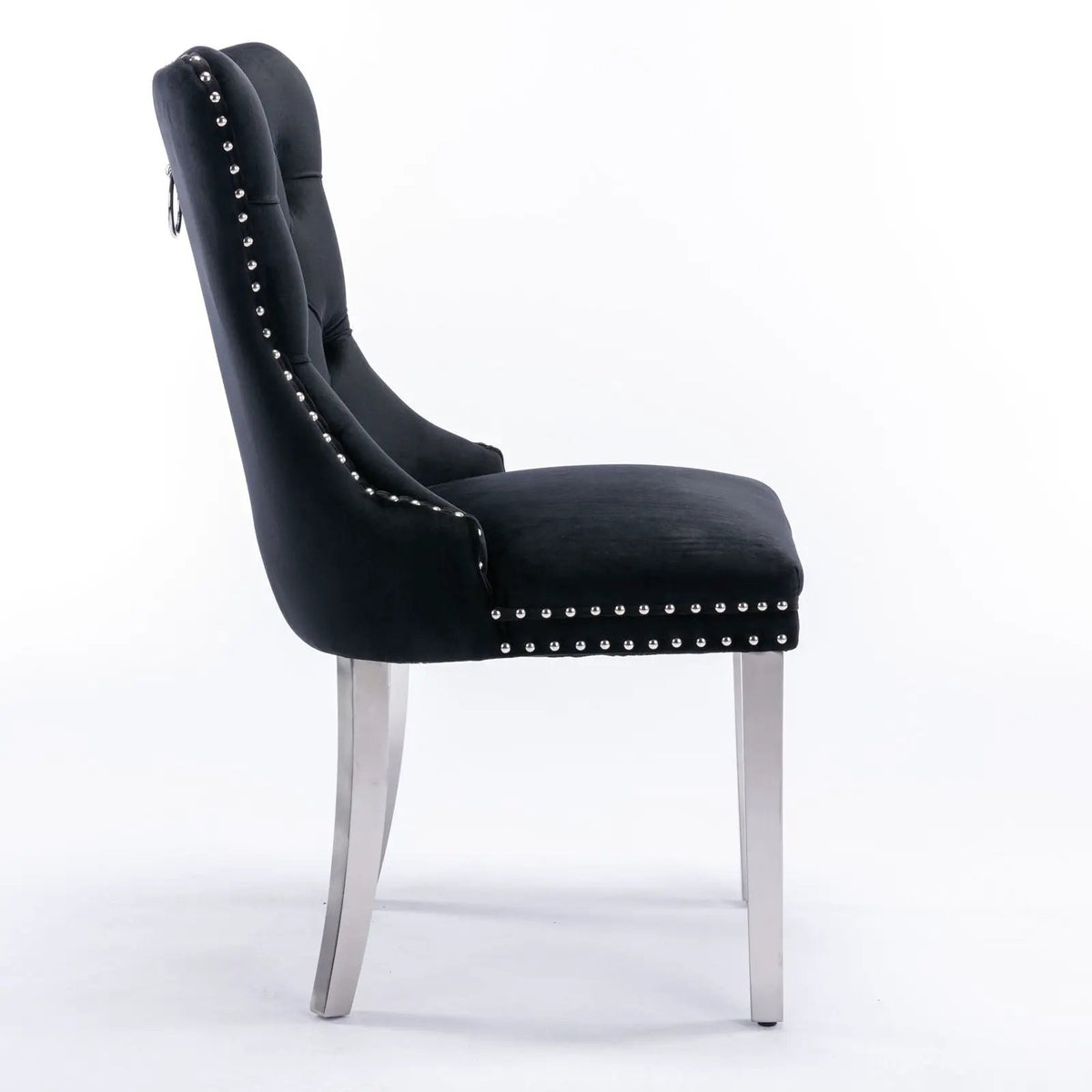 Dining Chair | Tufted Upholstery | Stainless Steel Legs | Set Of 2