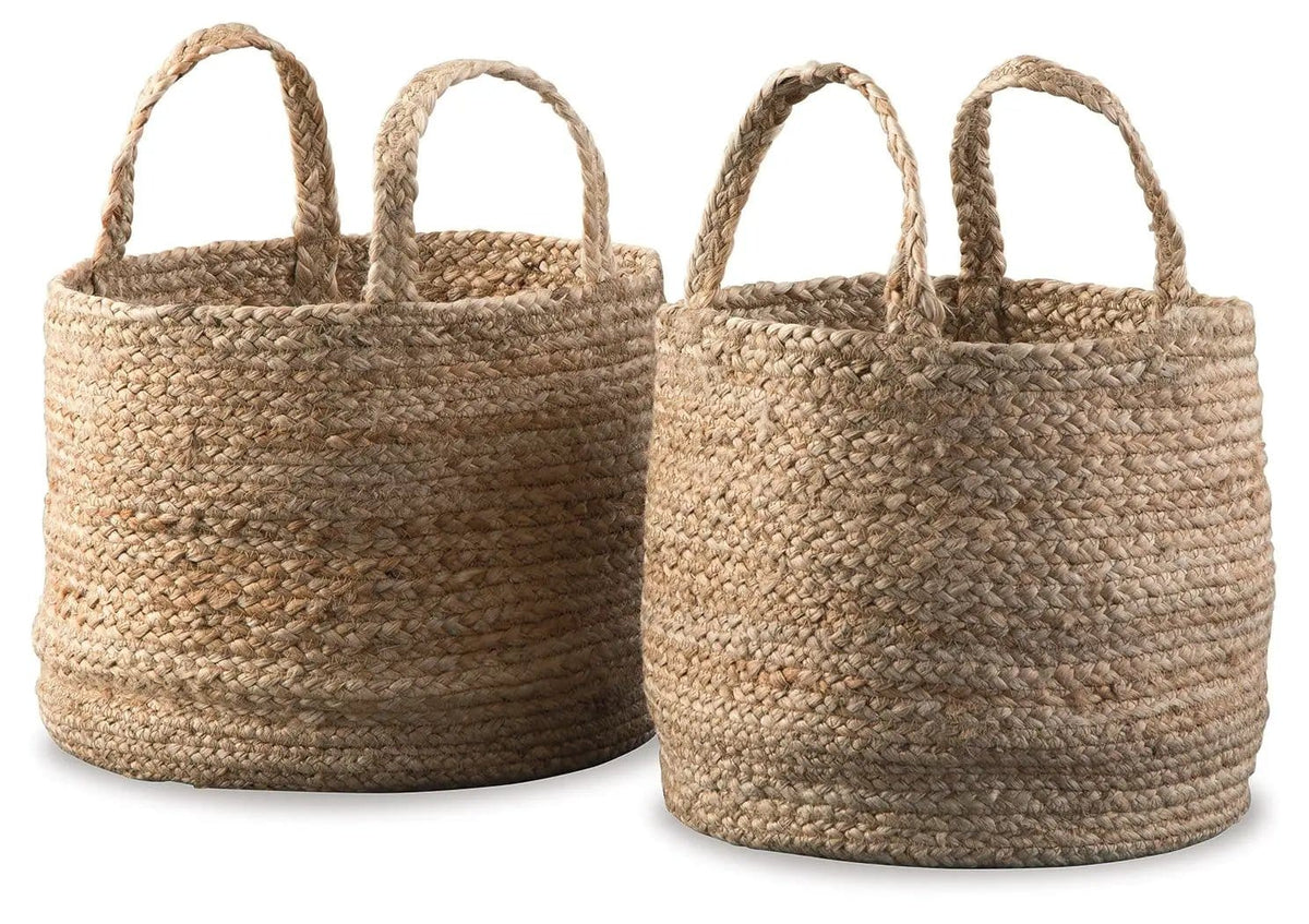 Brayton Basket Set (Set of 2) | 14 x 14 x 11 in | Jute | Natural