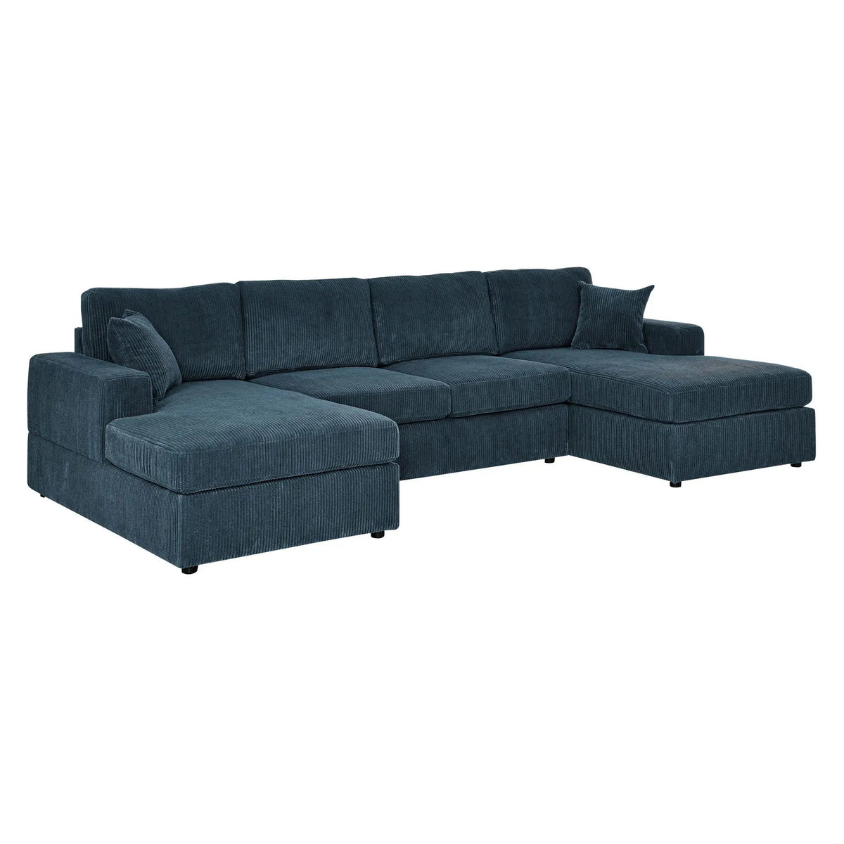 3 Piece Double Chaise Sectional Sofa | Seating For Four | Engineered Wood Frame | 120 Inch Width