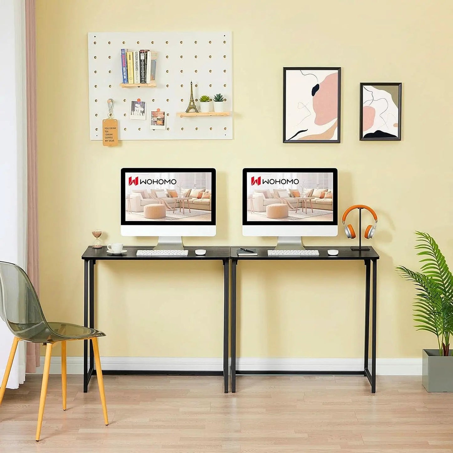 31.5 Inch Folding Computer Desk Black Space Saving from PriceLows™